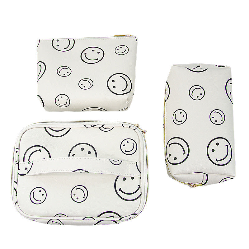 Printing Smiling Face Portable Waterproof Wash Bags