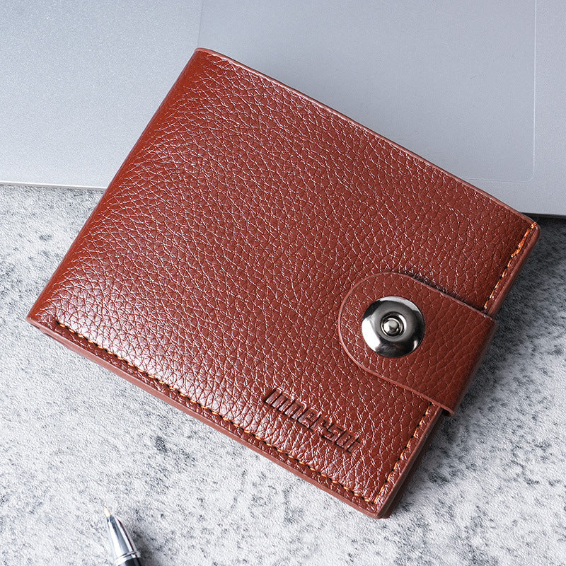 Men's Snap Short Zipper Can Hold License Men's Wallets