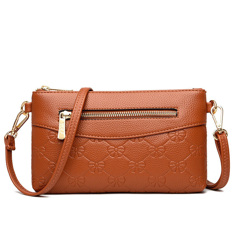 Women's Versatile Mom Soft Leather Mobile Crossbody Bags