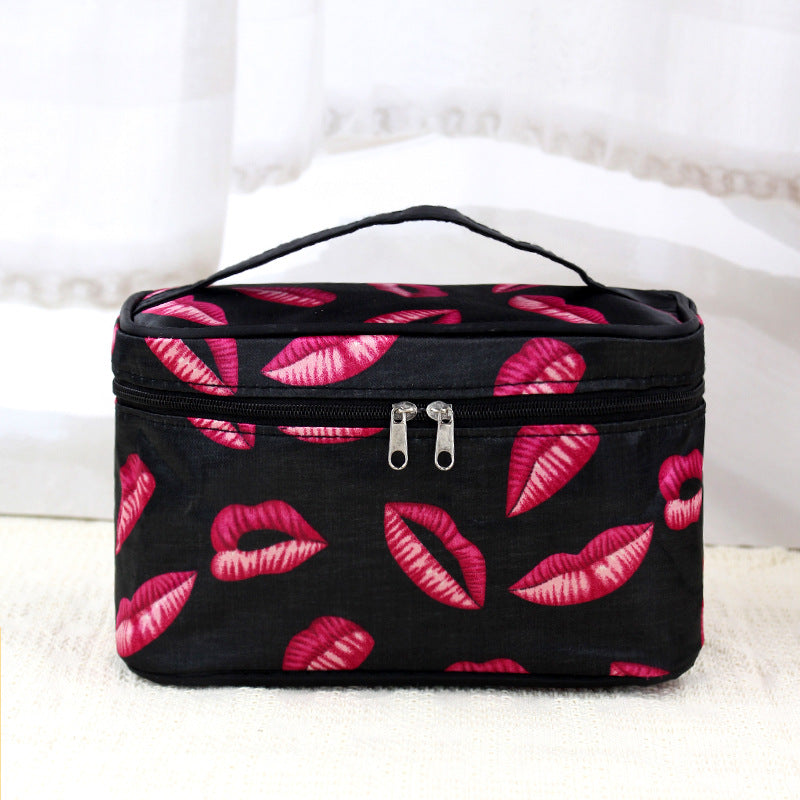 Women's Polka Dot With Mirror Printing Portable Cosmetic Bags