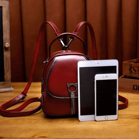 Women's Pretty Small Fashion Soft Leather Backpacks