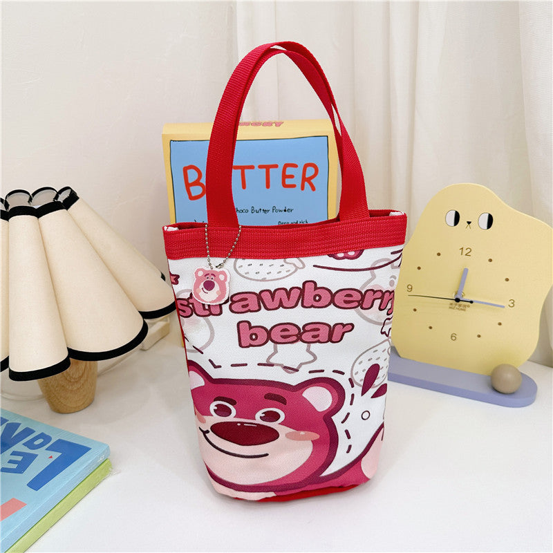 Children's Anime Bucket Portable Canvas Korean Style Children's Shoulder Bags