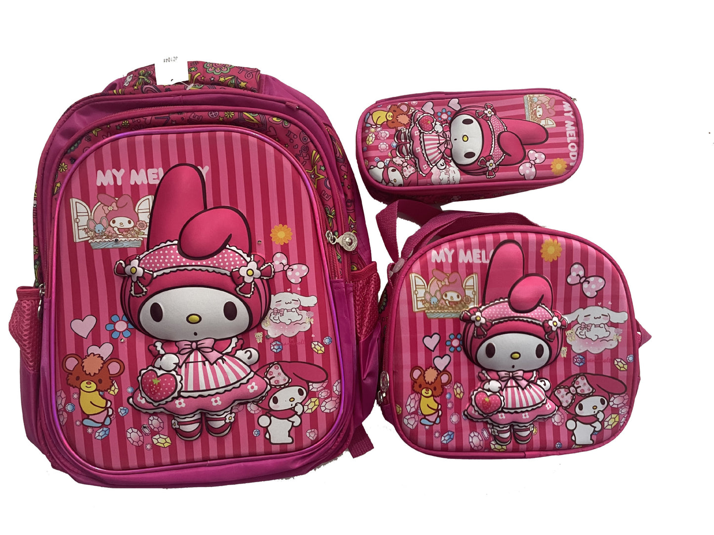 Children's With Light Cartoon Six-wheel Two-wheel Ladder Elementary School Students' Schoolbags