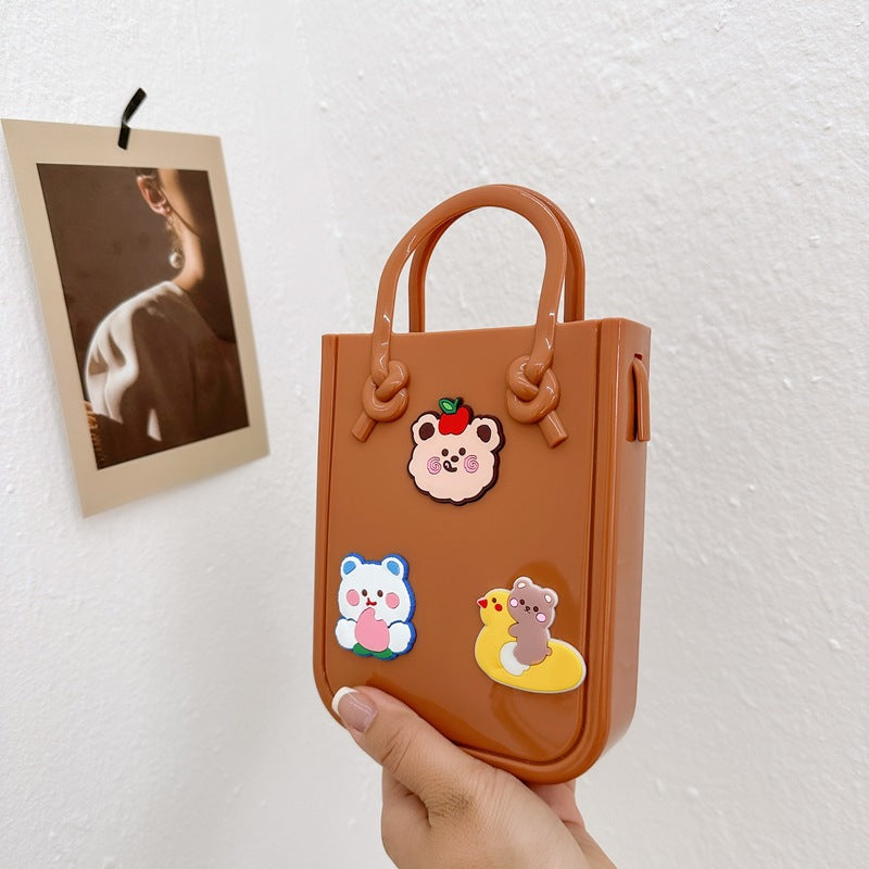 Children's Cute Cartoon Bear Silicone Mini Outing Children's Shoulder Bags