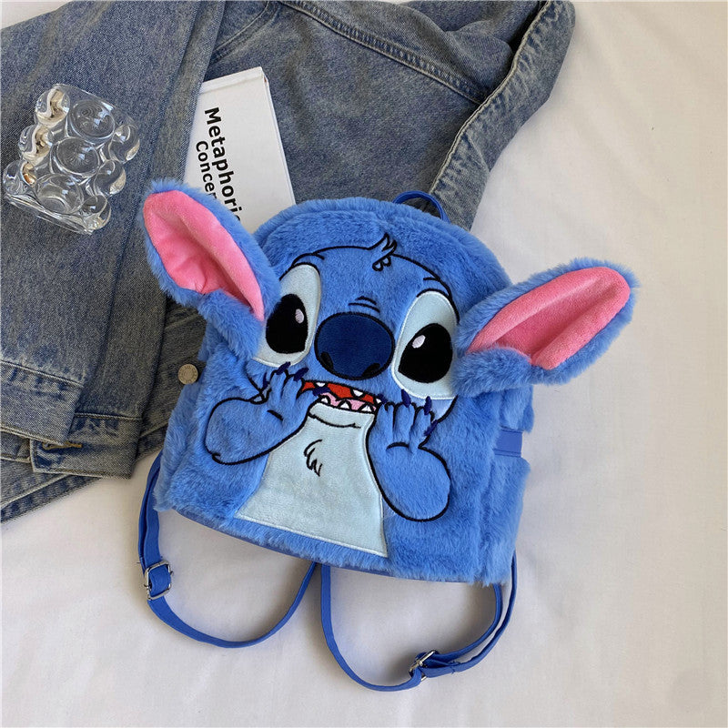 Spoof Plush Stitch Cartoon Young Sacs à dos personnalisés