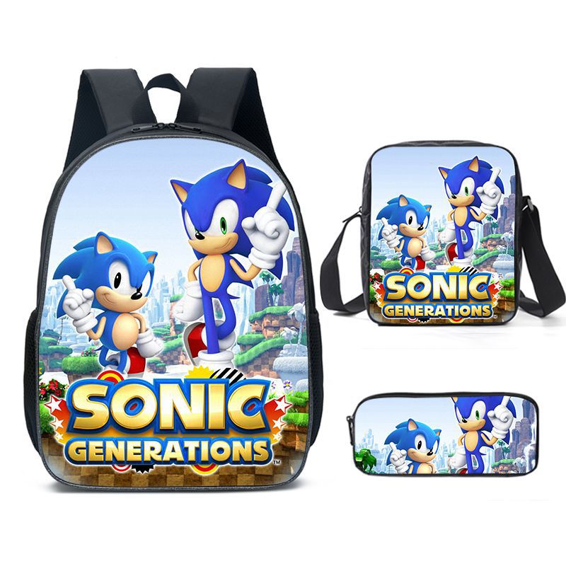 Classy Unique Charming Sonic Cartoon Primary Elementary School Students' Schoolbags