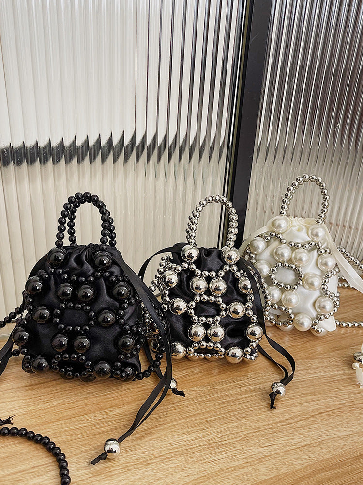 Children's Innovative Attractive Mini Beaded Pearl Children's Shoulder Bags