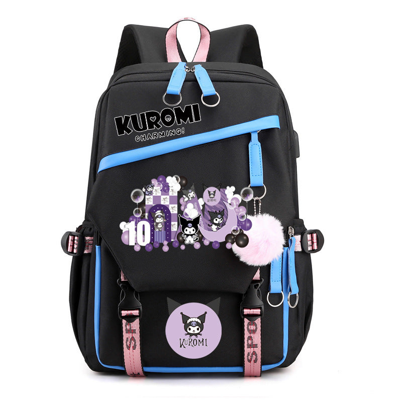 Melody Peripheral Female Cute Primary Junior High Backpacks