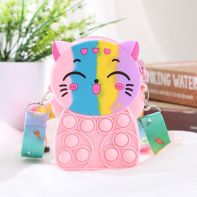 Silicone Kitten Education Candy Change Pinch Bags