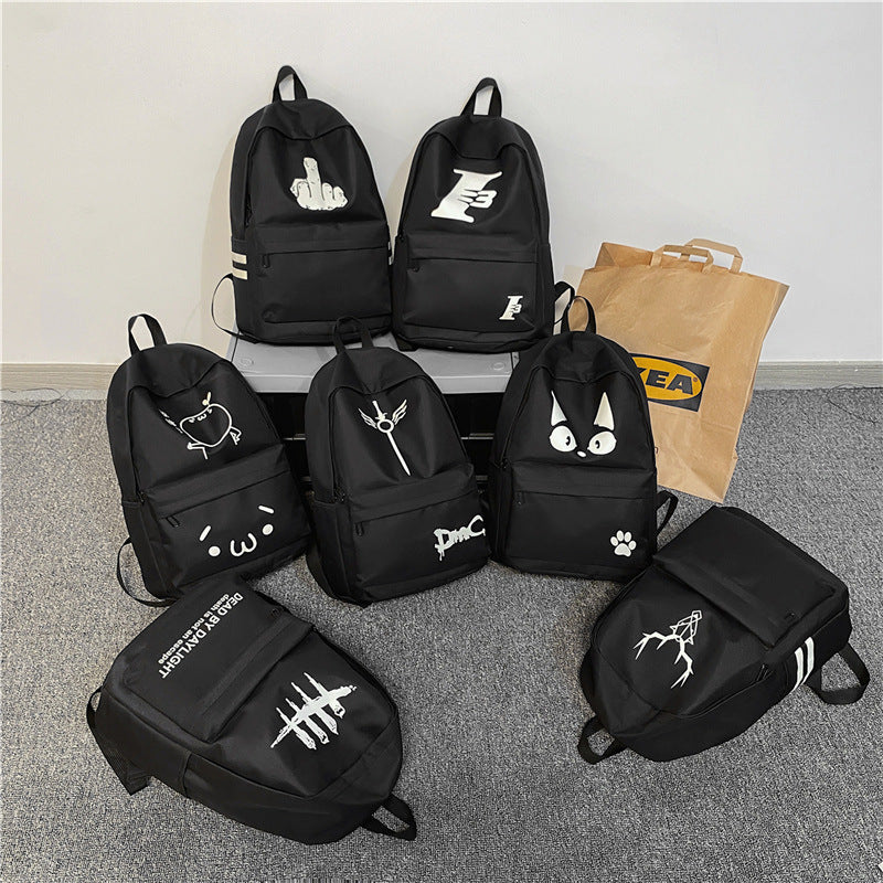 Men's Luminous High-grade Junior High Campus Fashion Backpacks