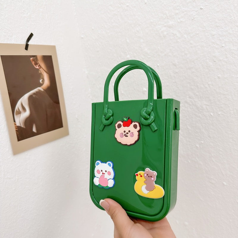 Children's Cute Cartoon Bear Silicone Mini Outing Children's Shoulder Bags