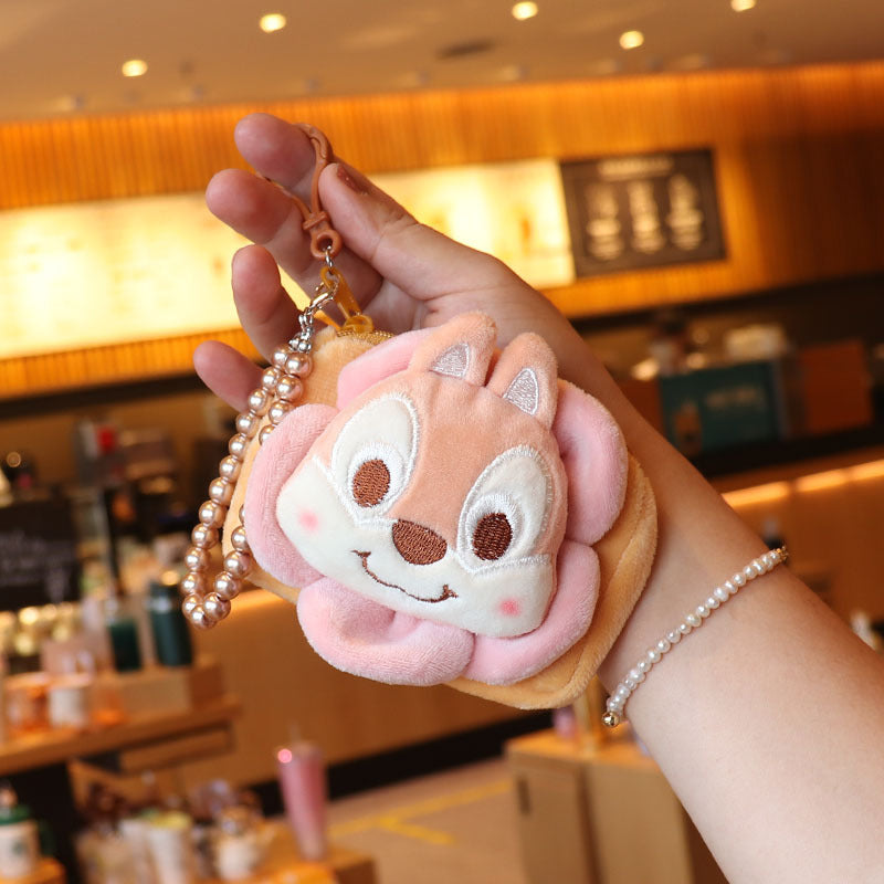 Cute Pearl Chain Candy Color Certificate Pendant Card Holder