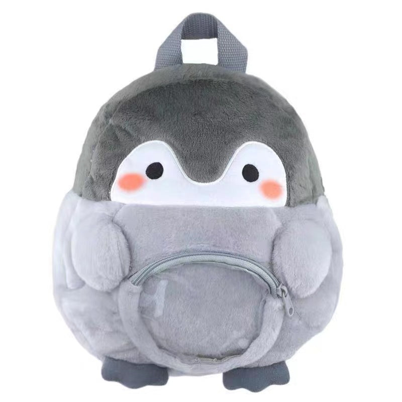 Sacs à dos en peluche de poupée mignonne de dessin animé de pingouin