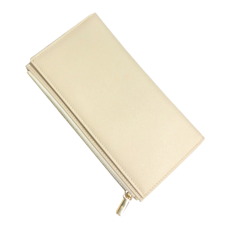 Women's High-grade Leather Swiping Design Clutch Cowhide Ladies Wallets