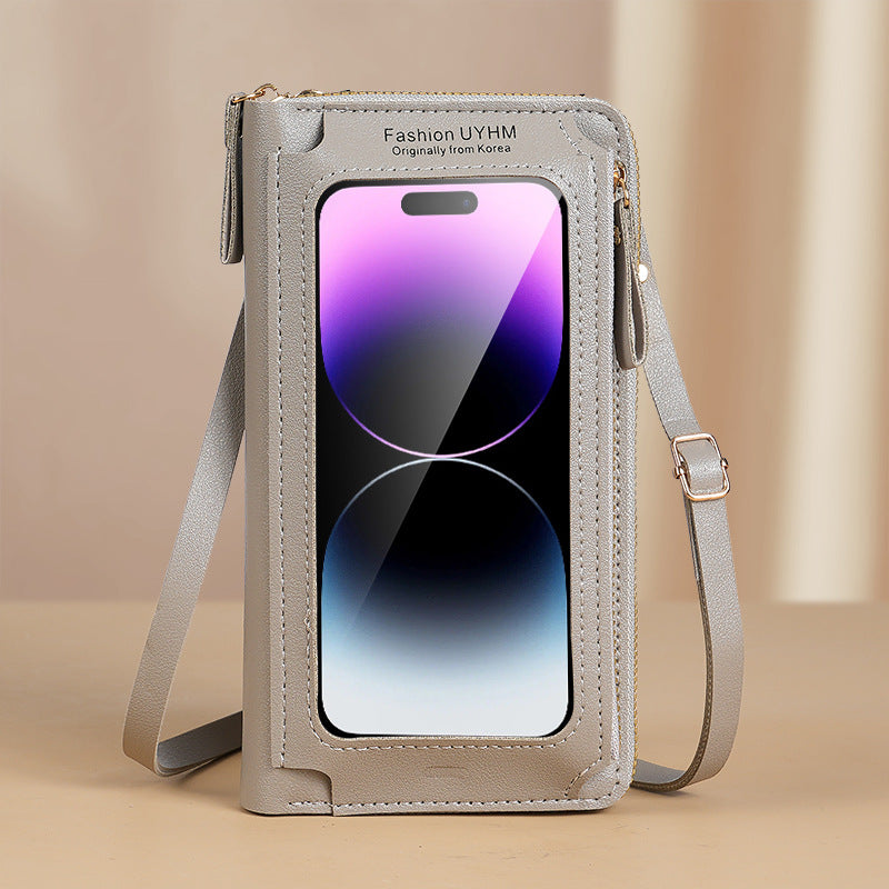 Women's Touch Screen Multifunctional Versatile Transparent Mini Phone Bags