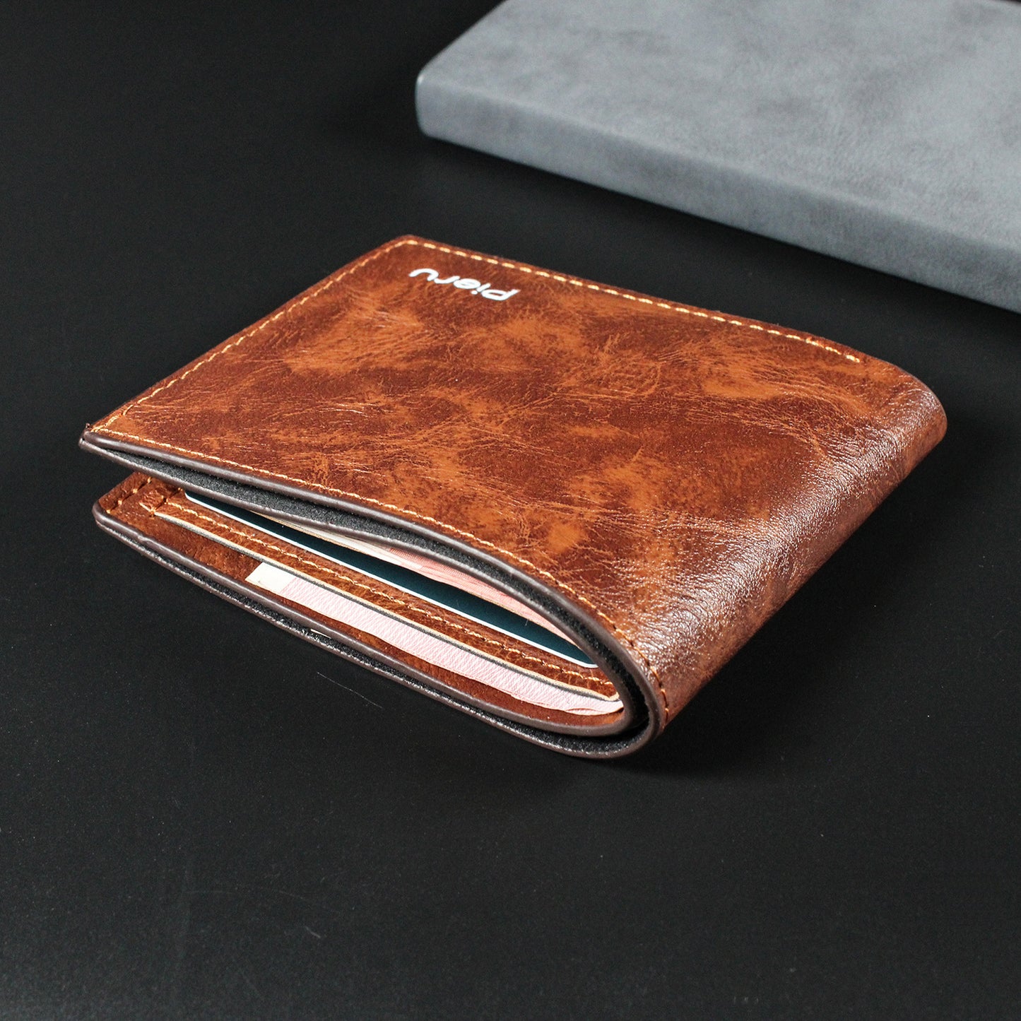 Men's Unique Popular Burning Beach Horizontal Men's Wallets