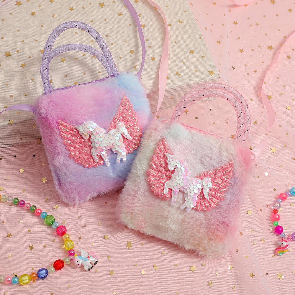 Sacs de rangement mignons licorne de dessin animé pour enfants, vêtements quotidiens