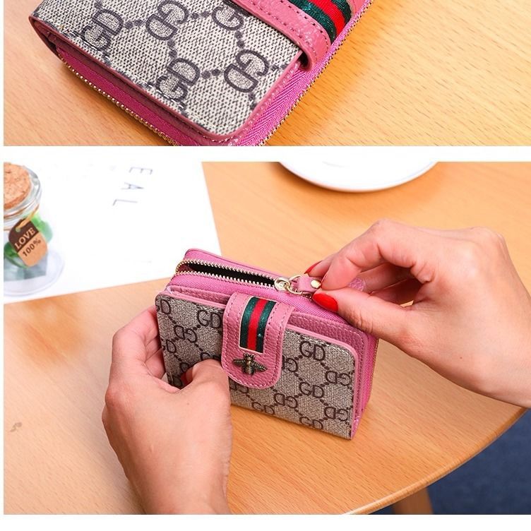 Female Style Short Letters Folding Mini Ladies Wallets