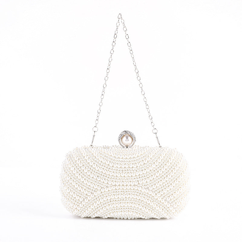 Women's Simple Portable Pearl Dinner Banquet Party Evening Bags