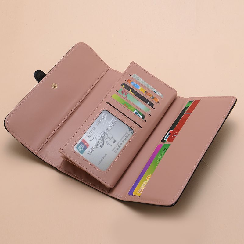 Women's Wax Leather Long Retro Large Capacity Ladies Wallets