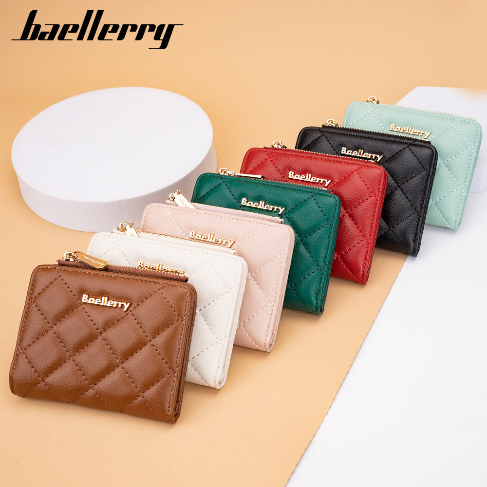 Women's Short Multiple Slots Korean Versatile Zipper Ladies Wallets