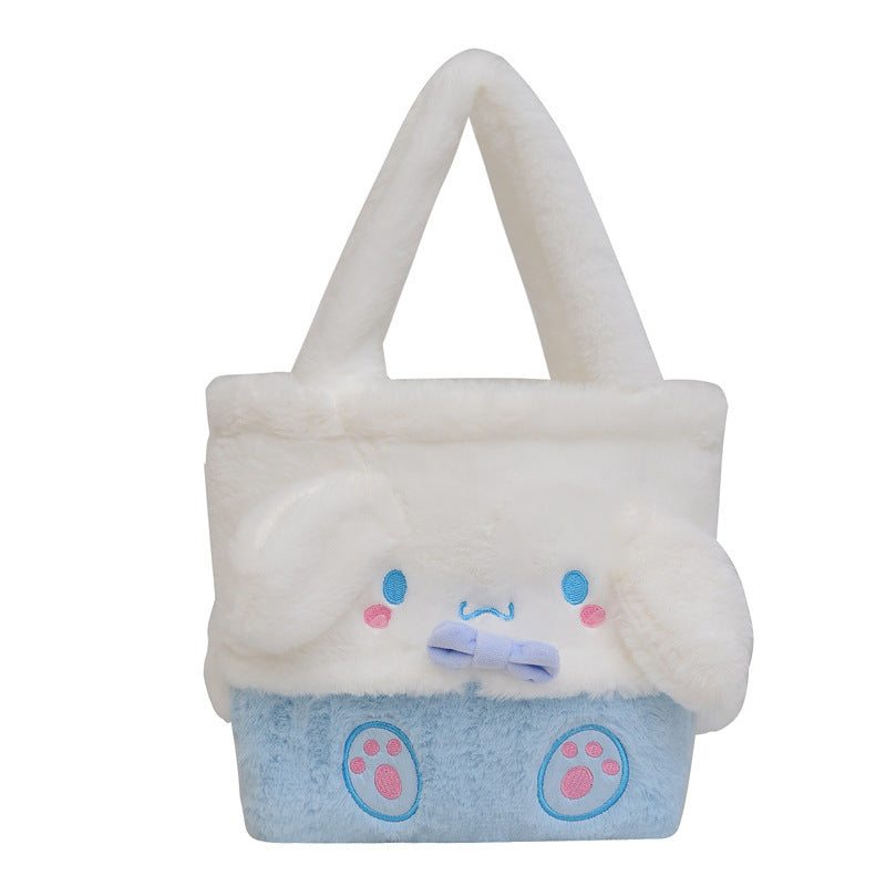 Children's Cute Big Ear Dog Furry Hand Children's Shoulder Bags