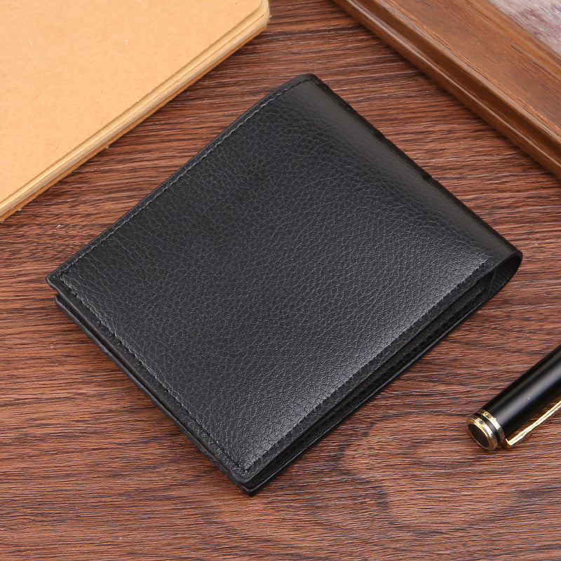 Men's Green Fashion Embossing Horizontal Soft Leather Men's Wallets