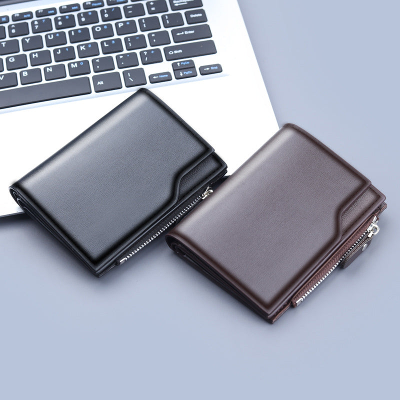 Men's Short Three Fold Multi Slots Position Men's Wallets