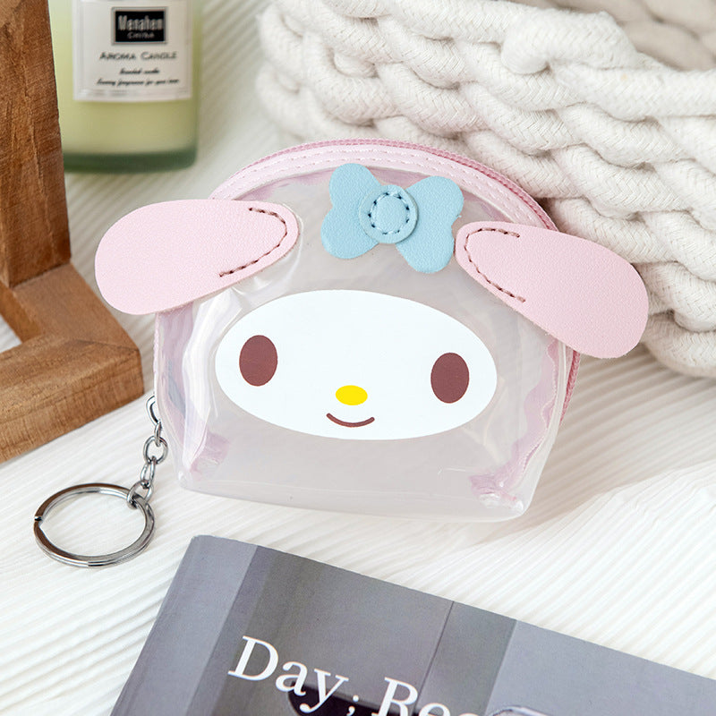 Portable Small Size Big Ear Dog Clow Coin Purses