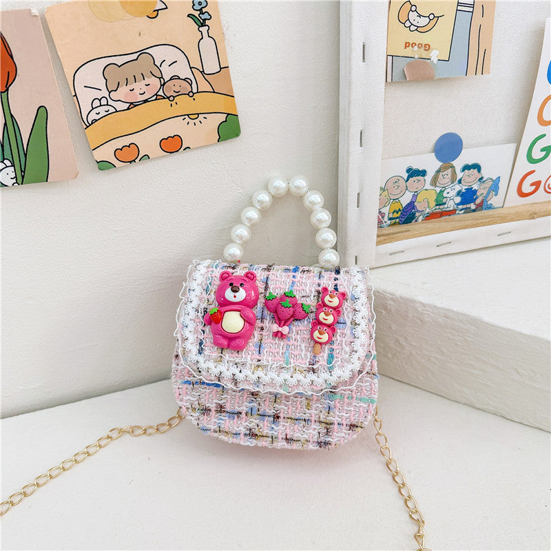 Children's Innovative Beautiful Pearl Cute Cartoon Children's Shoulder Bags