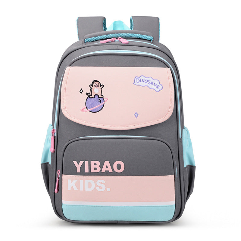 Children's Summer Boys Contrast Color Cute Embroidered Elementary School Students' Schoolbags