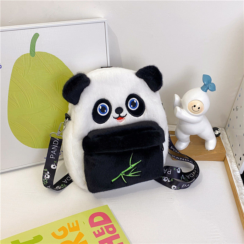 Children's Cartoon Panda Cute Souvenir Plush Chinese Children's Shoulder Bags