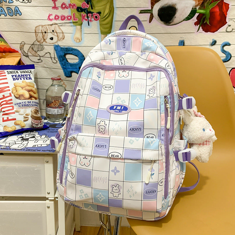 Primary Plaid Junior High Quality Custom Elementary School Students' Schoolbags