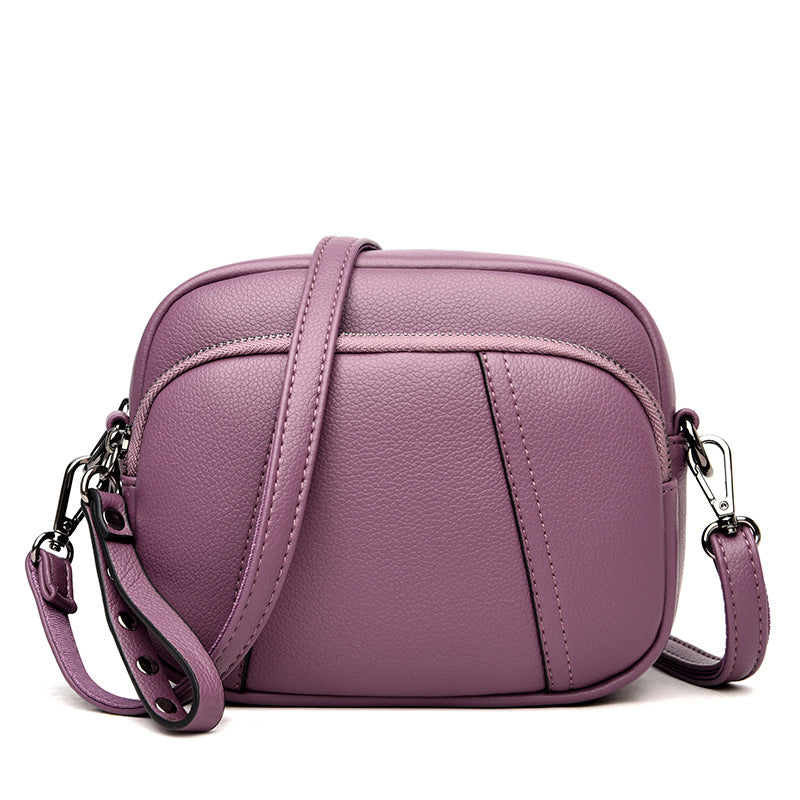 Women's Mobile Rivet Small Square With Zip Simple Crossbody Bags