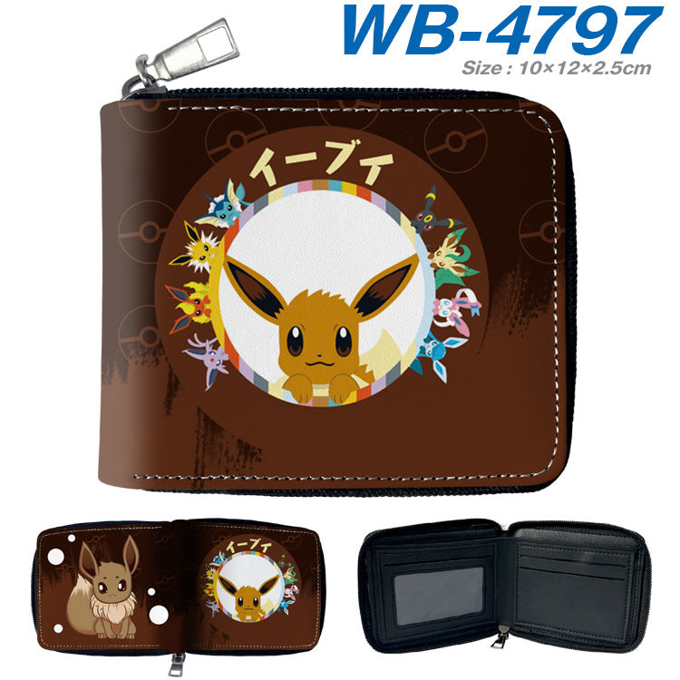 Women's & Men's Cute Elf Short Zipper Full Color Men's Wallets