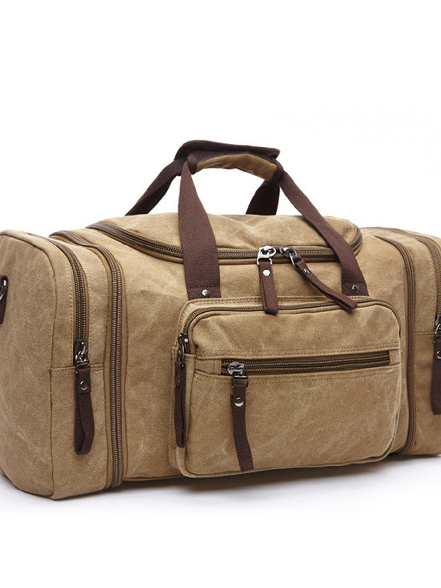 Women's & Men's & Capacity Portable Canvas Short Business Travel Bags