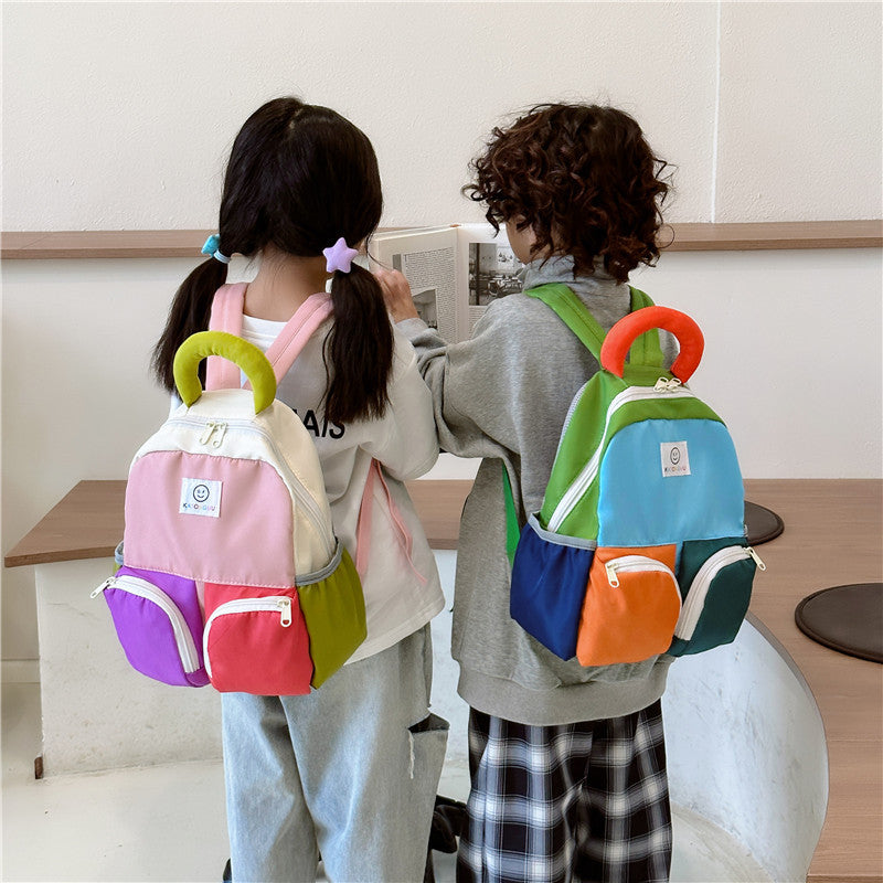 Children's Cute Smiley Face Dopamine Series Boys Children's Backpacks