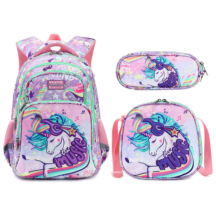 Women's & Children's & Primary To Six Levels Unicorn Elementary School Students' Schoolbags