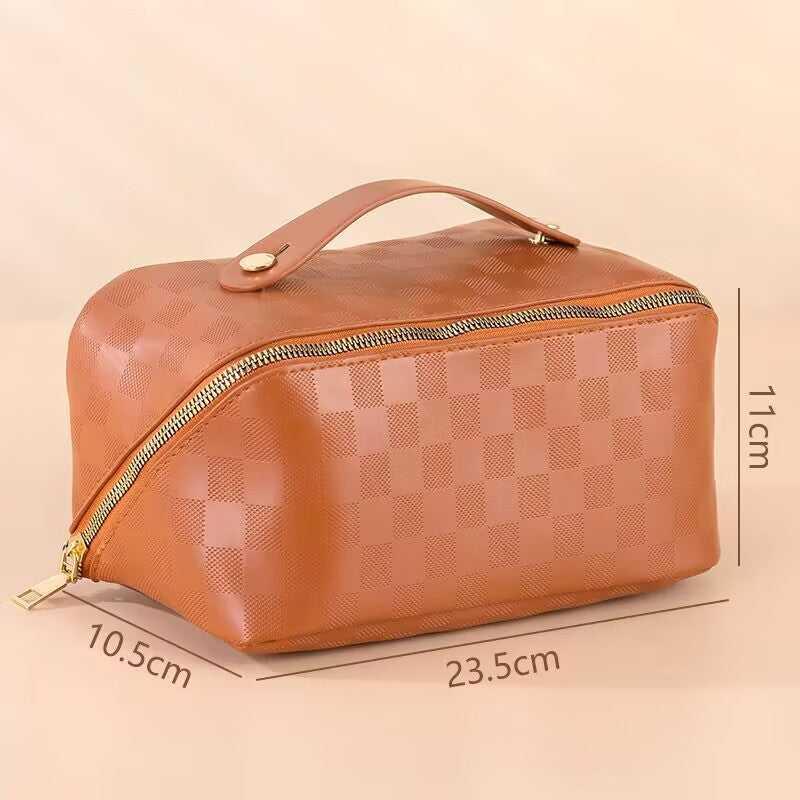 Capacity Convenient Pillow Super Hot Leather Cosmetic Bags