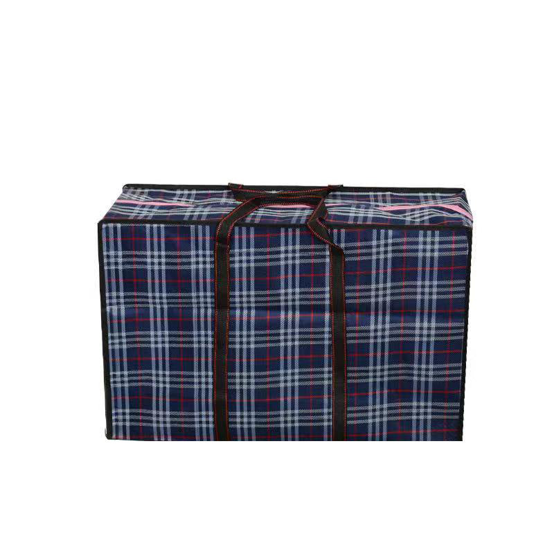 Plaid Woven Clothing Storage Thickened Folding Travel Bags