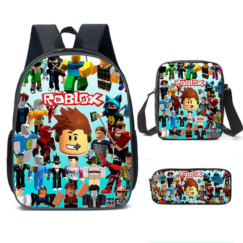 Children's Trendy Innovative Creative Rob Cartoon Elementary School Students' Schoolbags