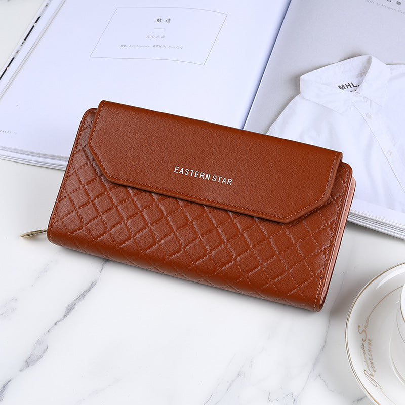 Women's Style Solid Color Simple Long Zipper Ladies Wallets