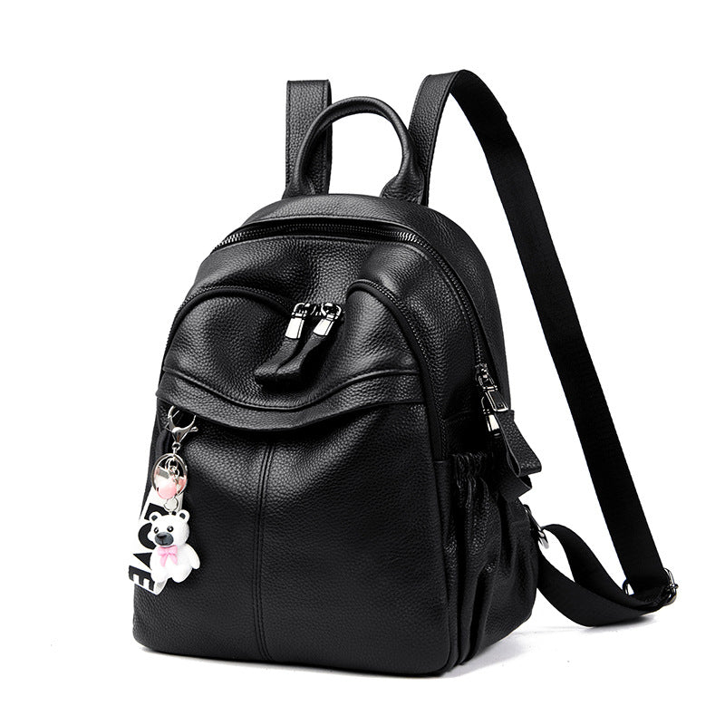 Women's Leather Spring Fashion Large Capacity First Layer Backpacks