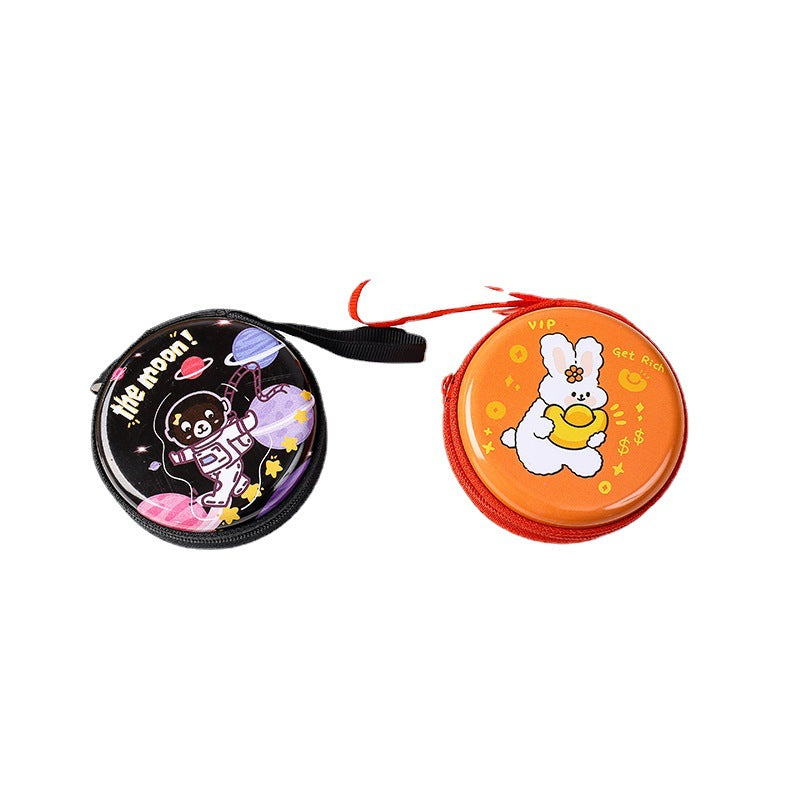 Glamorous Tinplate Earphone Christmas Event Gift Coin Purses