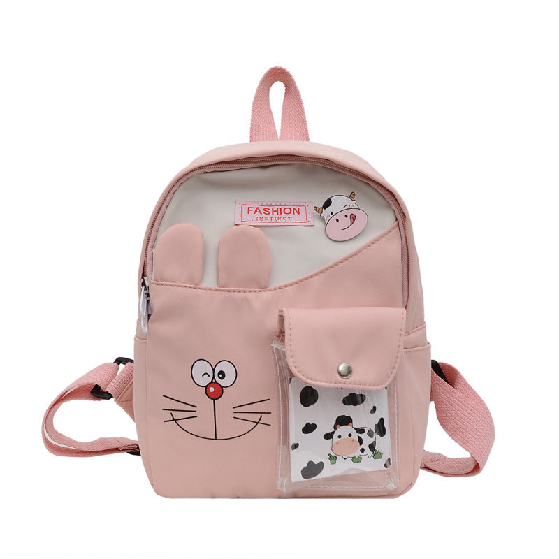 Sacs à dos multicolores pour enfants, chaton mignon, petite classe, dessin animé