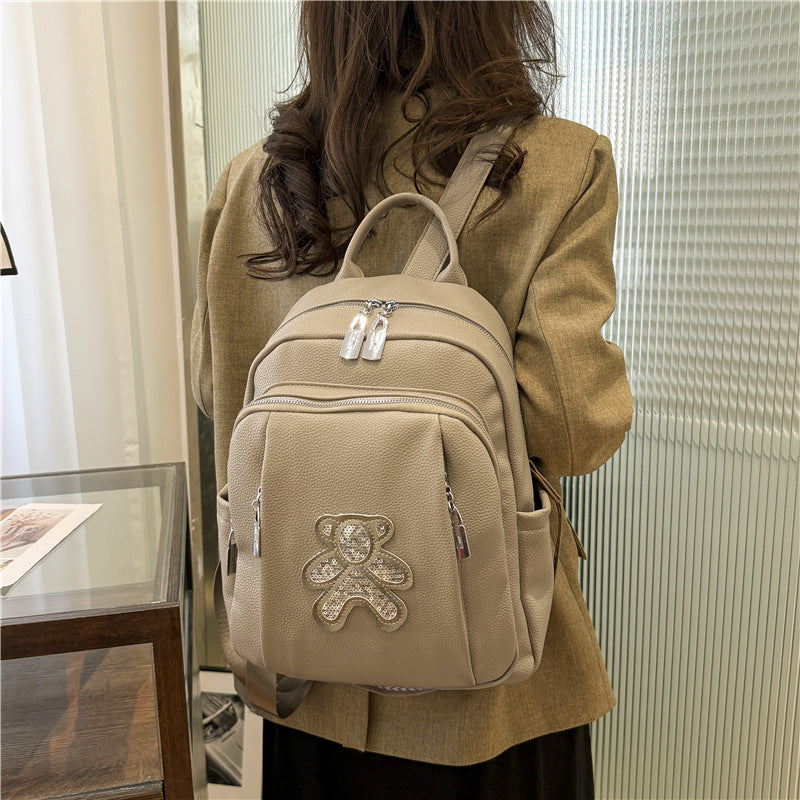 Women's Spring Solid Color Cute High-grade Fashion Backpacks