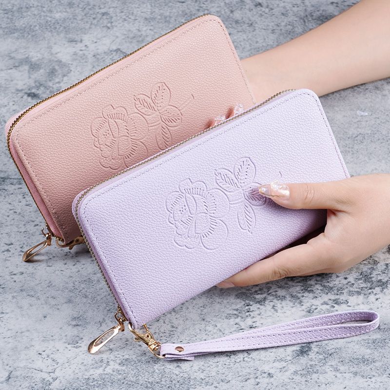 Women's Korean Style Clutch Long Zipper Large Ladies Wallets