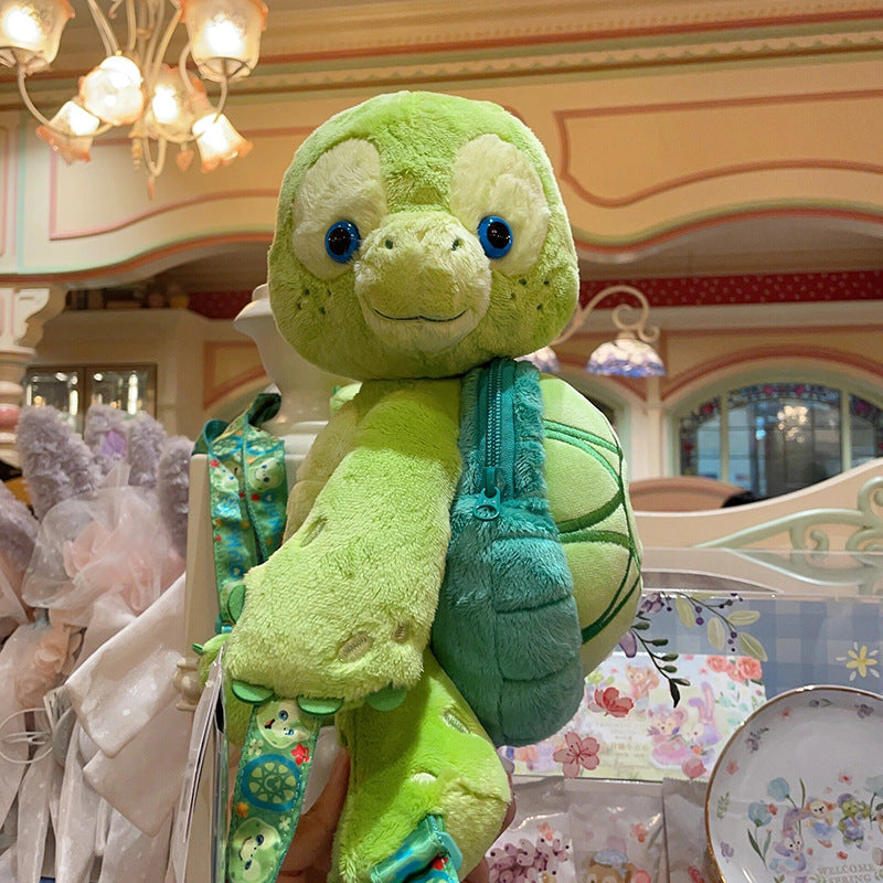 Petite poupée tortue de mer en peluche pour enfants, sacs à dos mignons