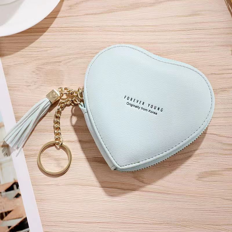 Women's Korean Fashionable Personalized Cute Heart Shape Coin Purses