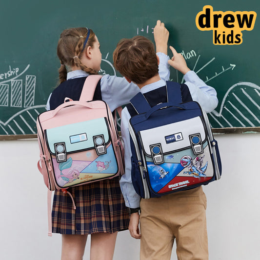 Children's Cartoon Fashion Primary Horizontal One-piece Burden Relief Spine Protection Elementary School Students' Schoolbags